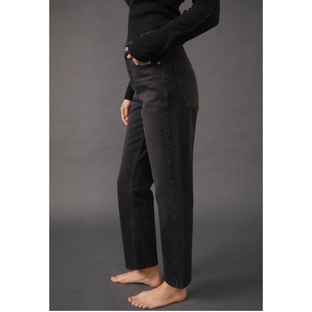 FREE PEOPLE Pacifica Straight Leg Jeans in Worn Black•Size 31•NWT - Picture 7 of 15